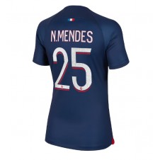 Paris Saint-Germain Nuno Mendes #25 Hemmatröja Dam 2023-24 Korta ärmar